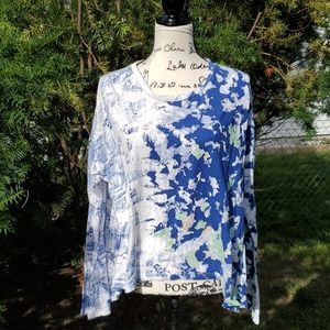 ANTHROPOLOGIE ▪︎ Akemi + Kin Cotton Tie Dye Print Cascade Top